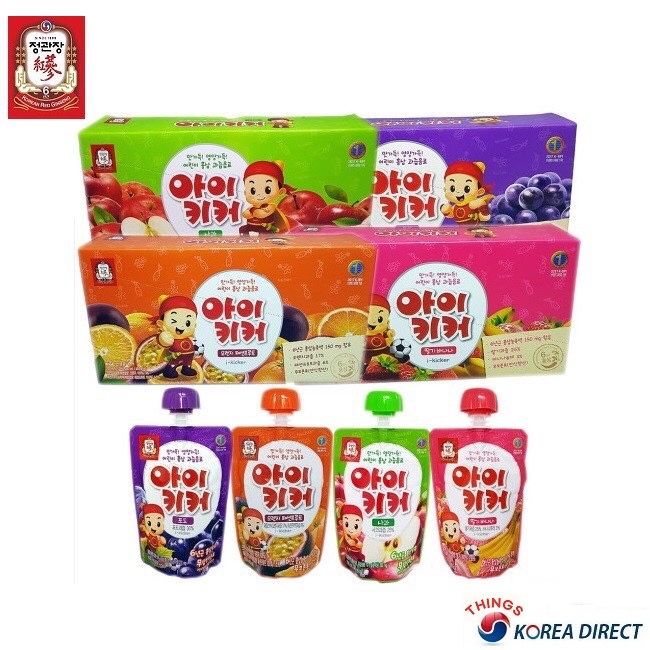 韓國 正官庄 i-kicker(孩子身高) 幼兒紅蔘果汁蘋果/草莓香蕉/柳橙百香果/葡萄口味
