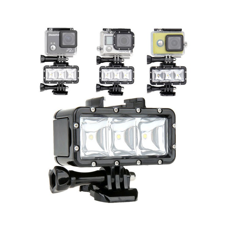 山狗小蚁gopro运动相机补光摄影灯防水灯潜水led灯山狗配件 蝦皮購物