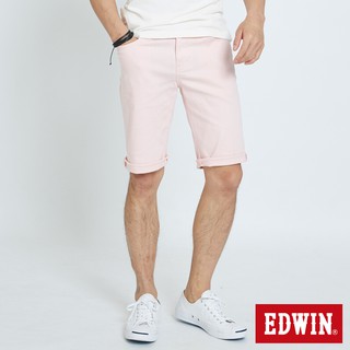 EDWIN 503基本五袋休閒短褲(粉紅色)-男款