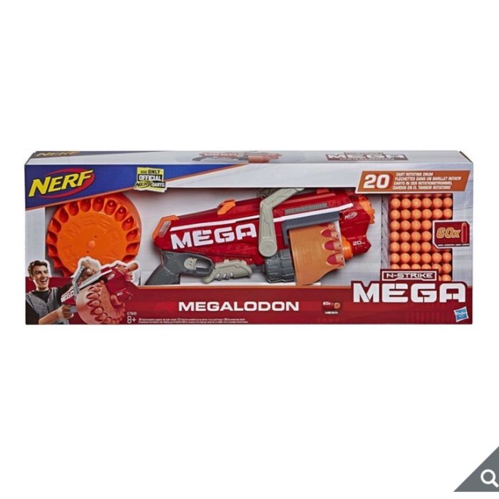 聚聚玩具【正版】NERF 樂活打擊 巨彈系列 巨齒鯊射擊器彈(標靶組)