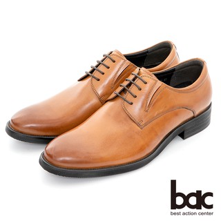 【bac】超輕量系列 俐落簡約真皮上班鞋 - 棕色