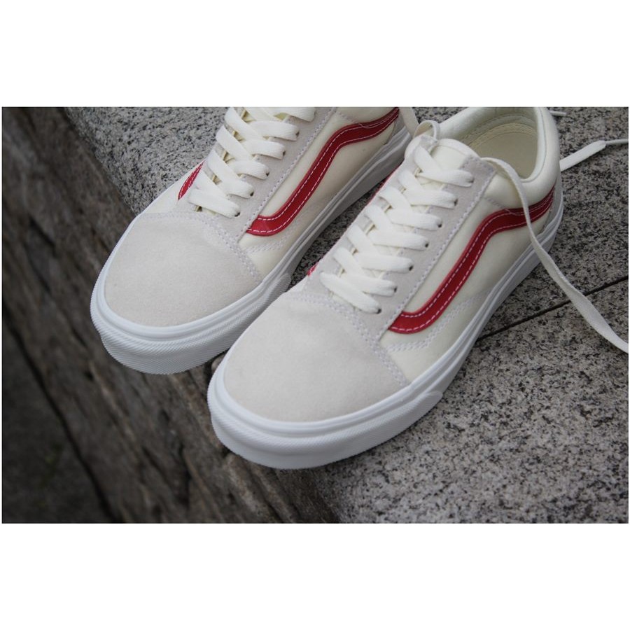 CHIEF’ VANS 美版 OLD SKOOL 白色 紅線 白底紅線 麂皮 熱賣款 類style36 sz4.5~12