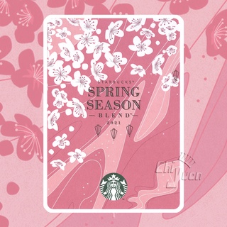 Starbucks 台灣星巴克 2021 春讚綜合咖啡豆 櫻花季 櫻花朵朵 酷卡 明信片 咖啡豆卡
