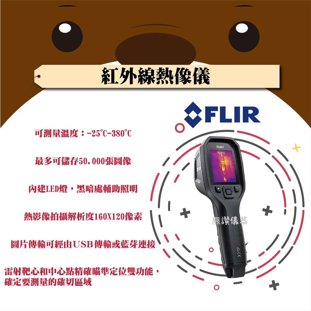 【熊讚儀器】 FLIR 紅外線熱影像儀 TG267 熱像儀 測溫 測量 儀器 工具 工業級 消防救援 消防專用 手持式