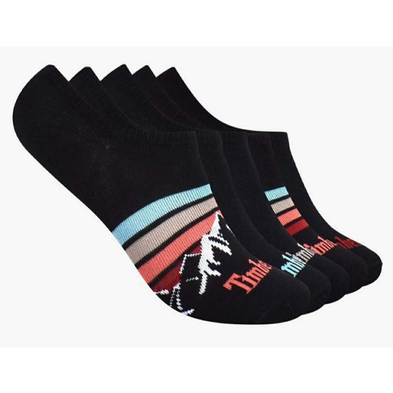 不齊美鋪-TIMBERLAND timberland五入裝女生襪子隱形襪，黑色有mark，全新現貨,包裝如圖示,