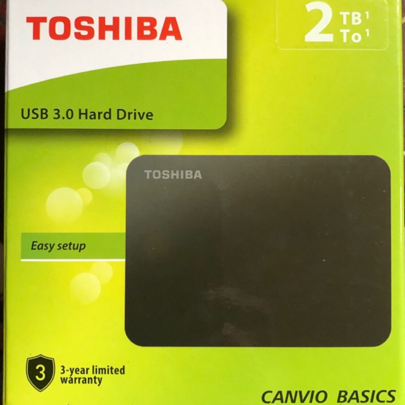 《大大狗》最新版 三年保固 台灣TOSHIBA CANVIO BASIC 2TB USB3.0 2.5吋行動硬碟