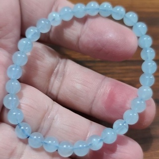 海藍寶 手鍊 手環 手珠 6mm 天然❤水晶玉石特賣#R010
