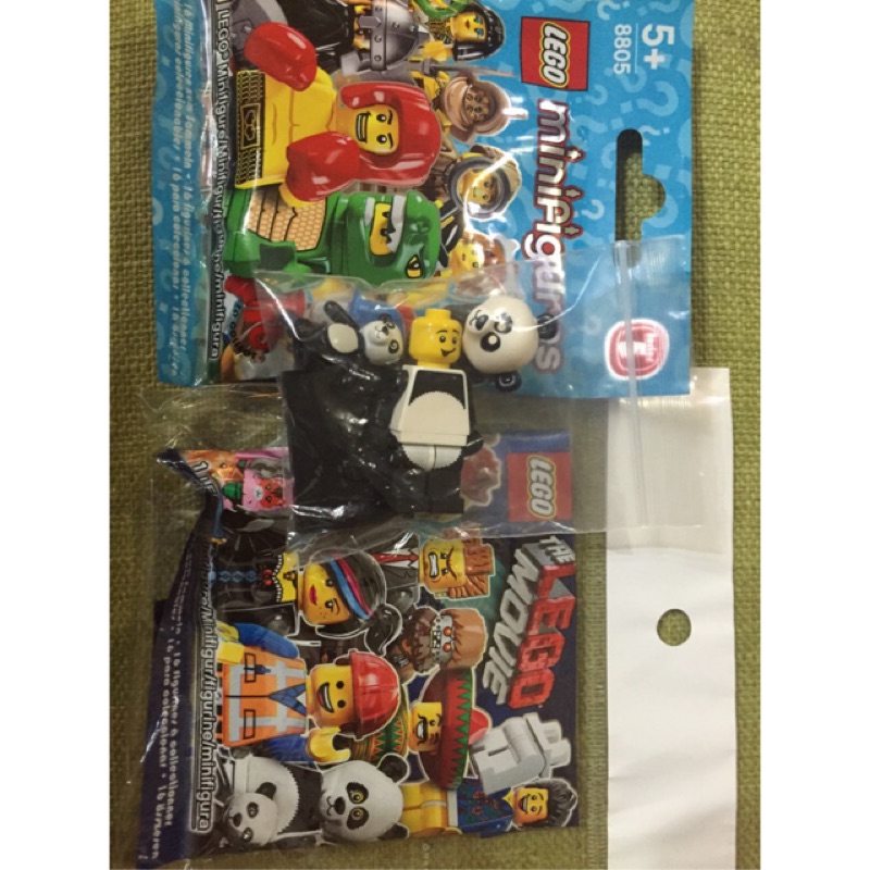 Lego 恐龍人1，猩猩1，熊貓人×2(限張大下標)