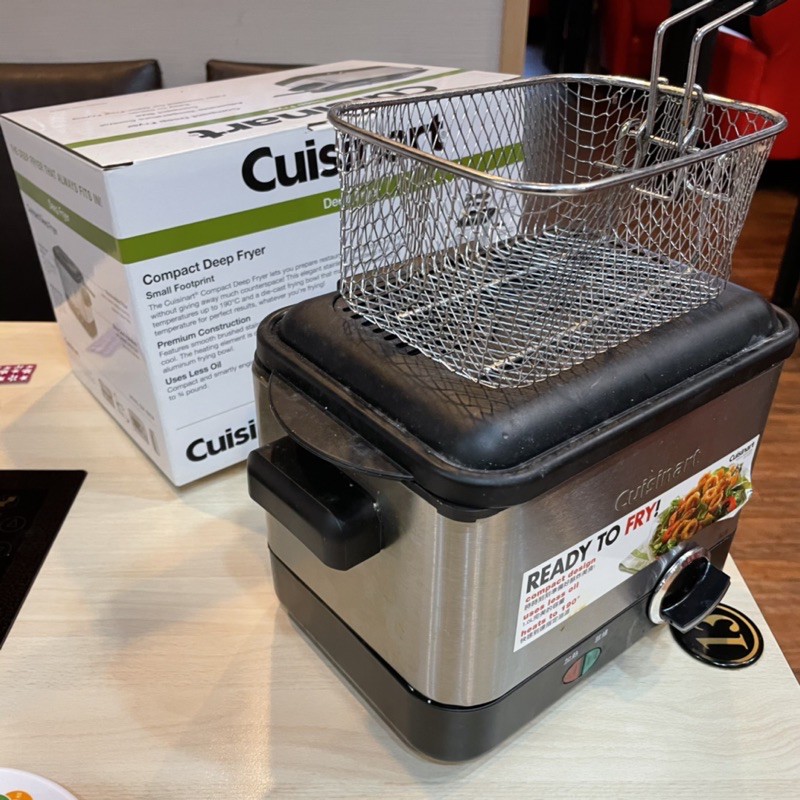 《七成新》美膳雅cuisinart deep fryer 插電迷你油炸鍋可調油溫 炸湯圓 炸薯條 炸雞塊 Costco