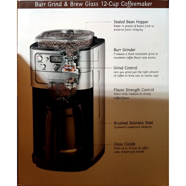 ［cuisinart美膳雅］全自動專業磨盤式咖啡研磨機 DGB-700BCTW