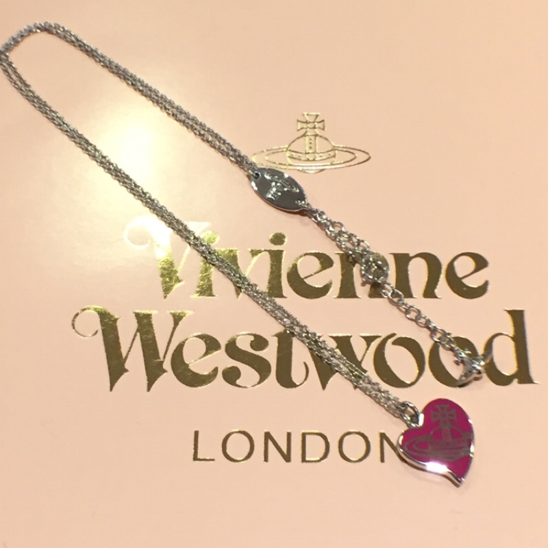 全新 Vivienne Westwood 純銀雙面愛心項鍊 原價 $4600