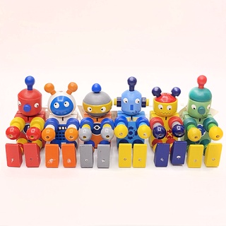 韓國 無毒 現貨 木製 機器人 動物 兒童玩具 益智玩具 禮物 造型玩具