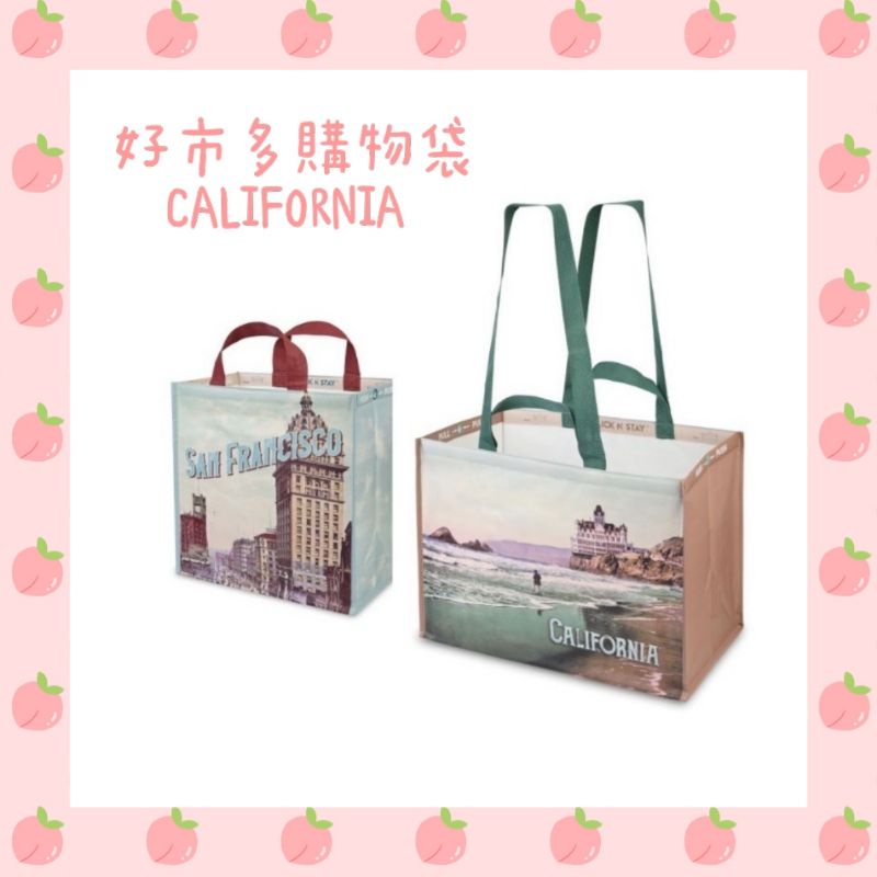 好市多❤購物袋/CALIFORNIA 2入組(美國景點-限量不定時推出)/熊猫(白)/叢林(綠)