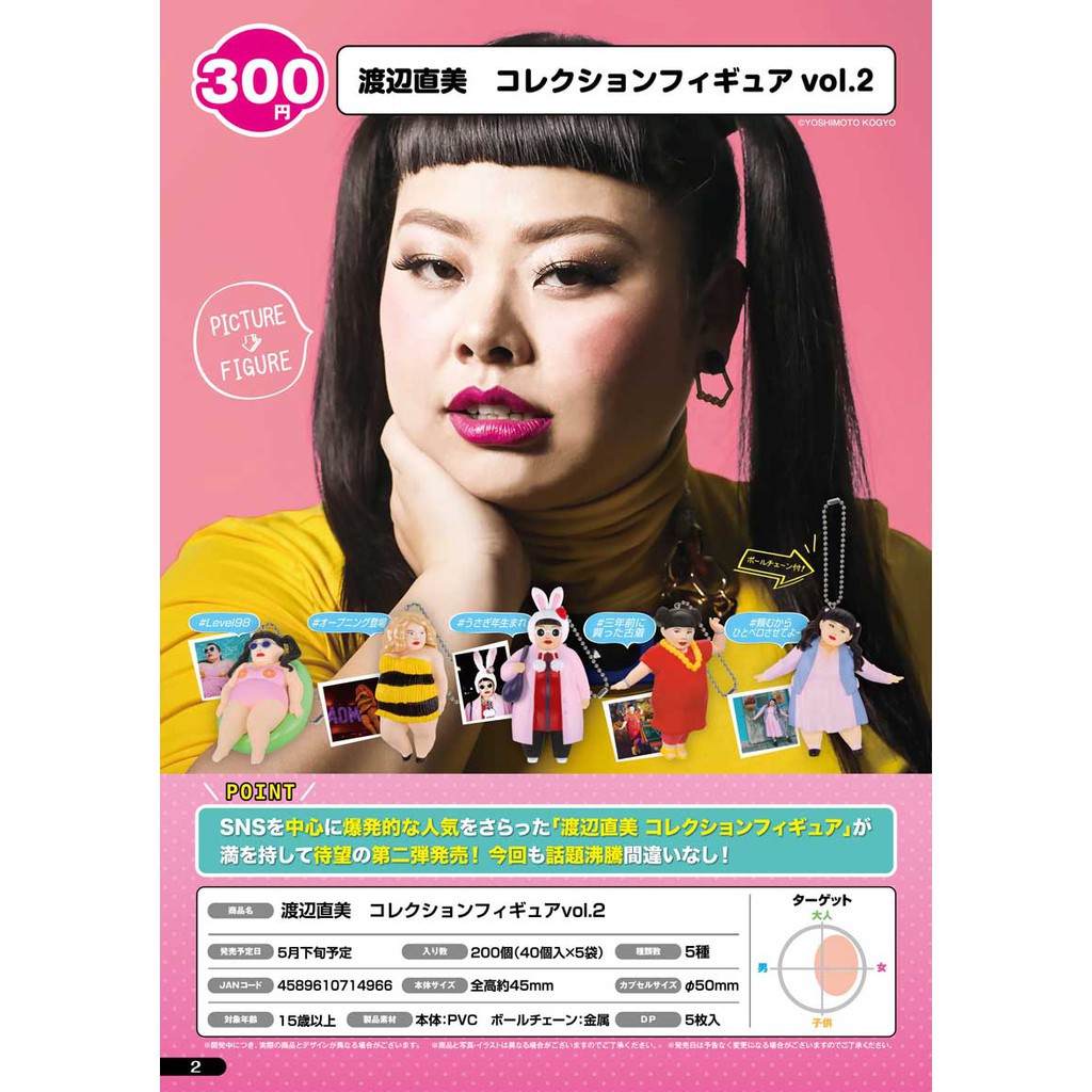 台中玩具部落客現貨正版轉蛋渡邊直美bushiroad 渡邊植美扭蛋吊飾公仔p2 第二彈 蝦皮購物