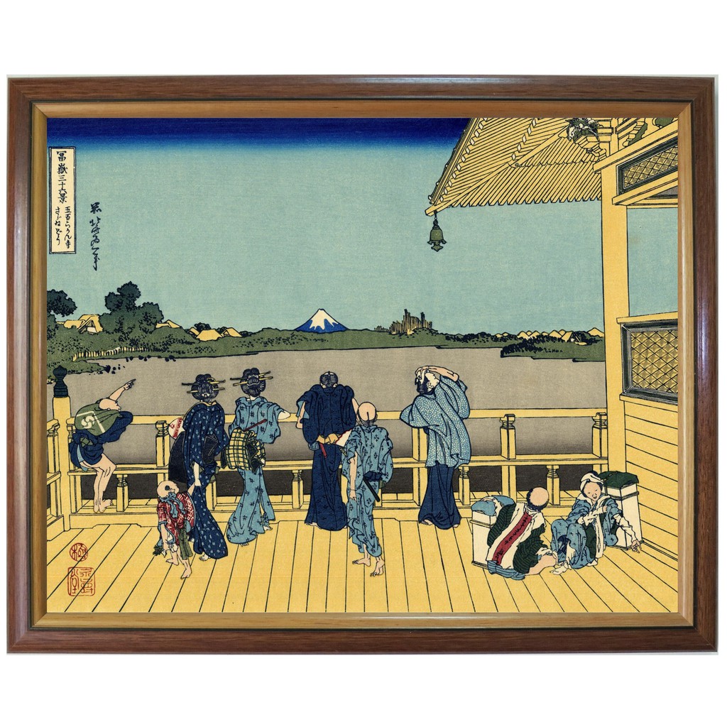 浪漫視見 葛飾北齋浮世繪富嶽三十六景富士山風景畫畫名畫裱框畫複製畫日本風和風壁畫裝飾畫飾品 蝦皮購物