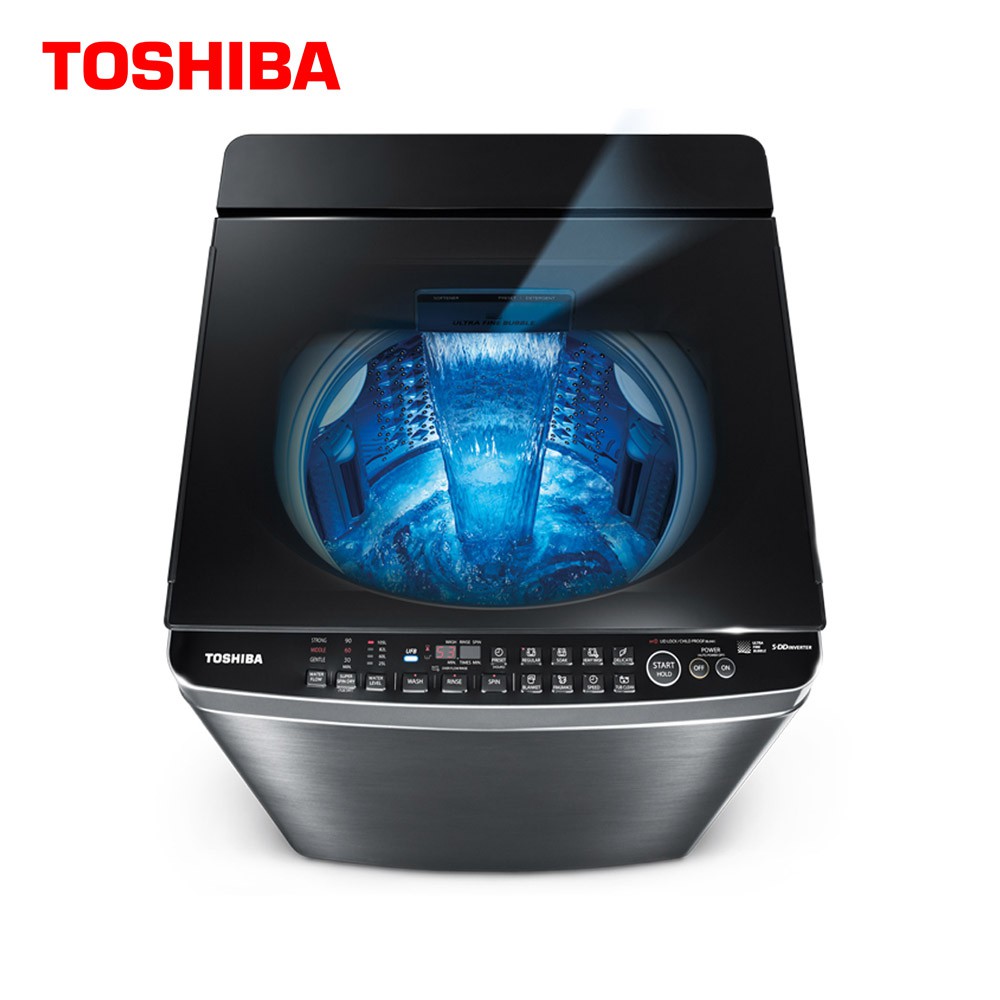 TOSHIBA 東芝- 15kg直立式洗脫SDD變頻洗衣機 AW-DUJ15WAG -含基本安裝+舊機回收 大型配送