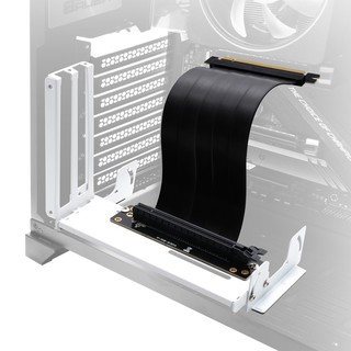 EZDIY-FAB 斜立式顯示卡支架 白 含黑色 PCIe3.0 Gen3 20cm 排線