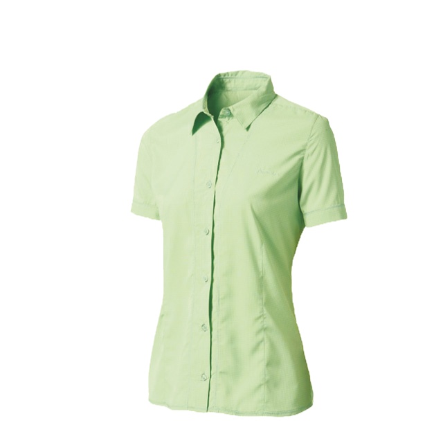 【瑞士ODLO】女快乾型短袖細格襯衫 502681 (61870-蘋果綠)
