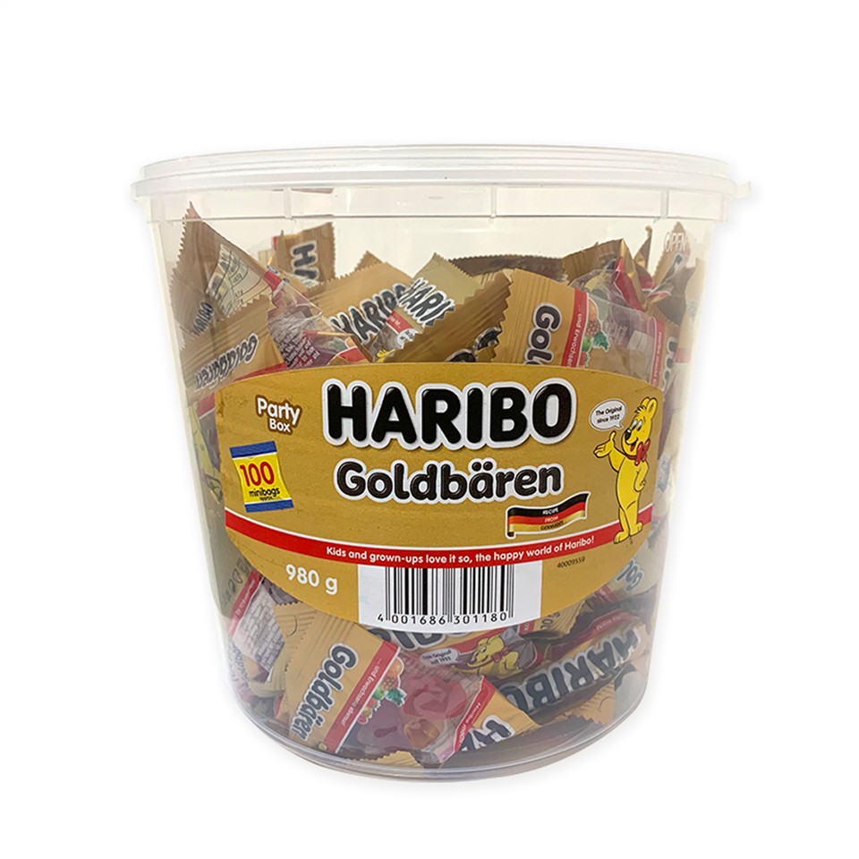 Haribo 哈瑞寶Q軟糖分享包 桶裝100包入 德國  非素食 好市多 【Suny Buy】