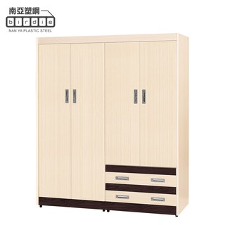 【南亞塑鋼】GQ系列-5.5尺四開門二抽衣櫃