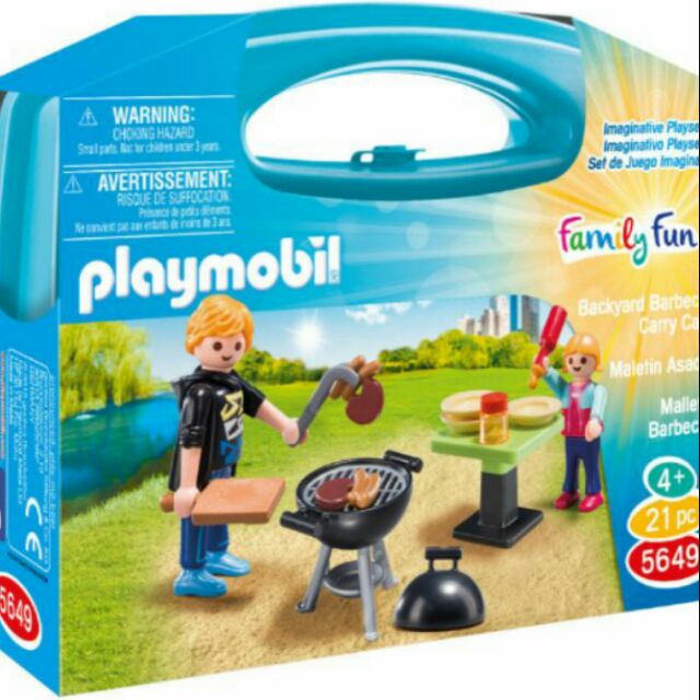 特價 德國 摩比 PLAYMOBIL 5649 帶著走提盒 野餐烤肉組 烤肉架 全新未拆 現貨