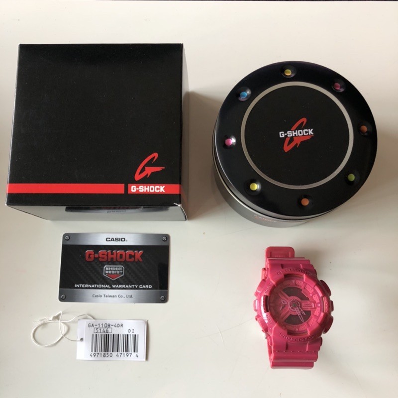 CASIO GA-110B G-SHOCK 5146 桃粉 粉紅 二手 手錶 日本製