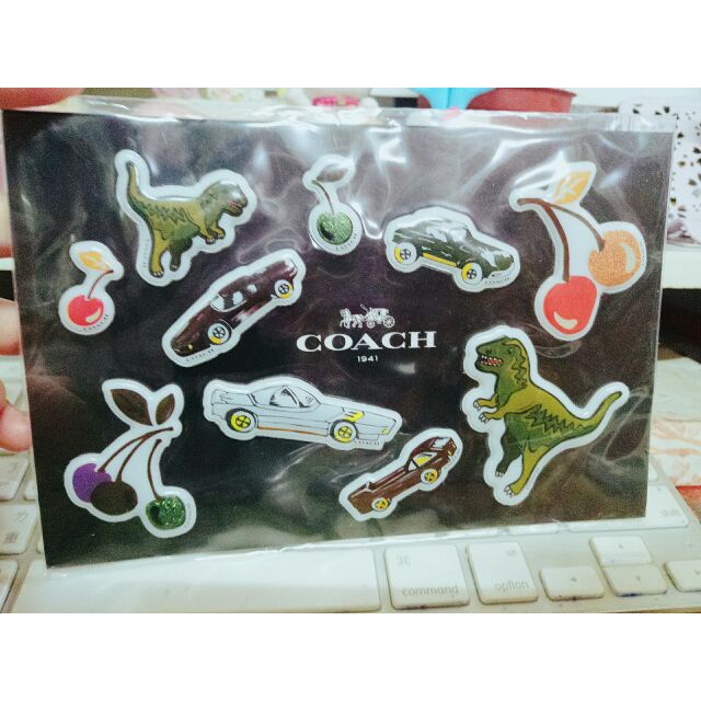 現貨！正貨Coach貼紙 ♥限量版 恐龍 櫻桃 汽車 貨車 轎車貼紙♥