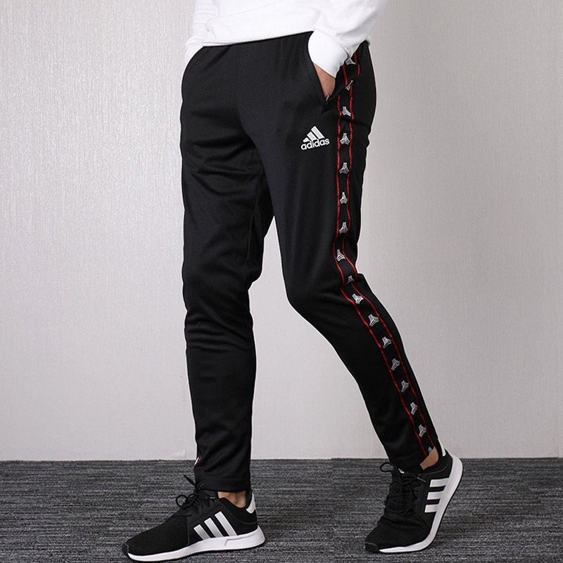 ADIDAS 男款TAN TAPE CLUBHOUSE 窄管訓練長褲黑紅DW9362 19OB13 定價1890 | 蝦皮購物