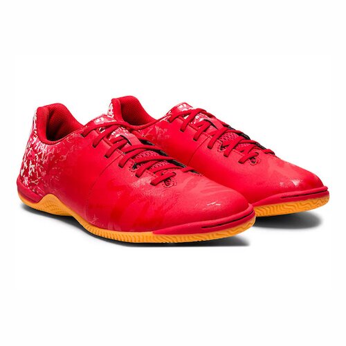 ASICS 亞瑟士 TOQUE 6系列 室內足球鞋 平底 膠底 1113A010-600 紅色 25CM 零碼出清