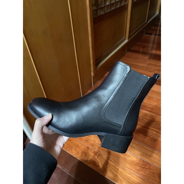 (全新）🇺🇸品牌 kenneth cole reaction 黑色跟靴 24.5cm