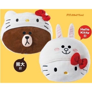 7-11 Hello Kitty x LINE FRIENDS 熊大與kitty絨毛玩偶 2個一組$399全新未拆封