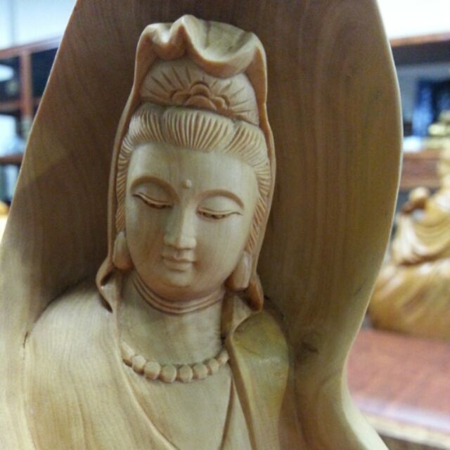 黃楊木觀音  雕刻品  佛教文物