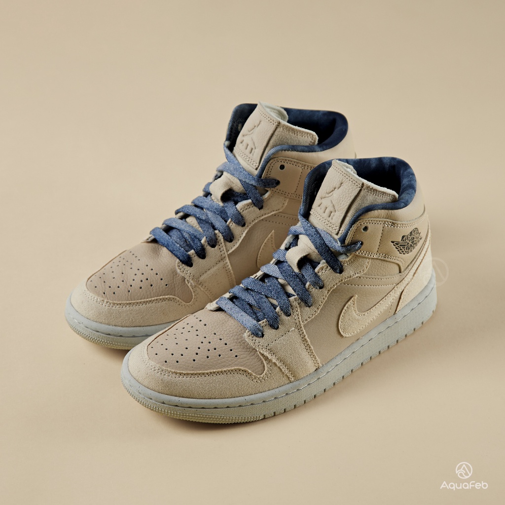 Nike W Jordan 1 Mid SE 女 米灰 經典 AJ1 高筒 運動 休閒鞋 DM9126-104