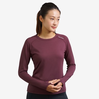 【Tumaz Apparel】託瑪斯經典女長袖上衣(波特酒紅)｜機能 吸濕排汗 防曬
