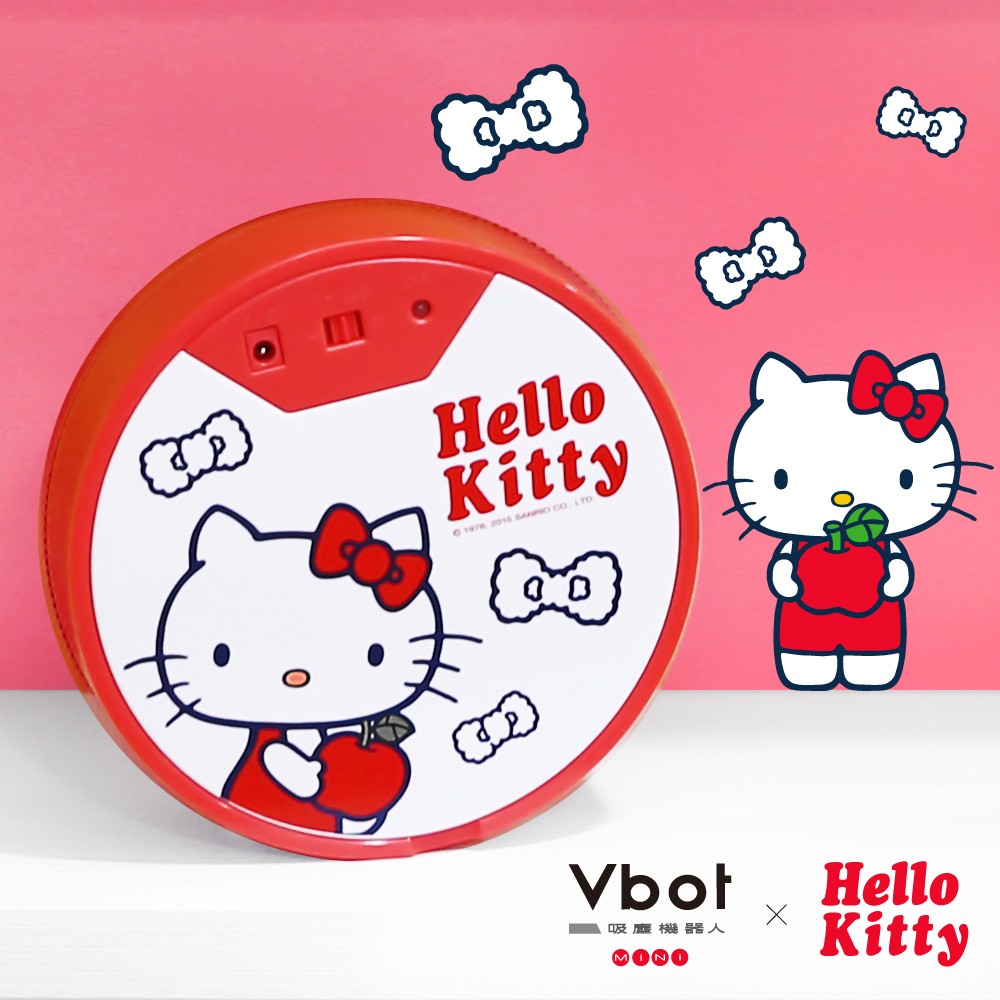 Vbot x Hello Kitty 二代限量 鋰電池智慧掃地機器人(極淨濾網型) (白) 贈送濾網