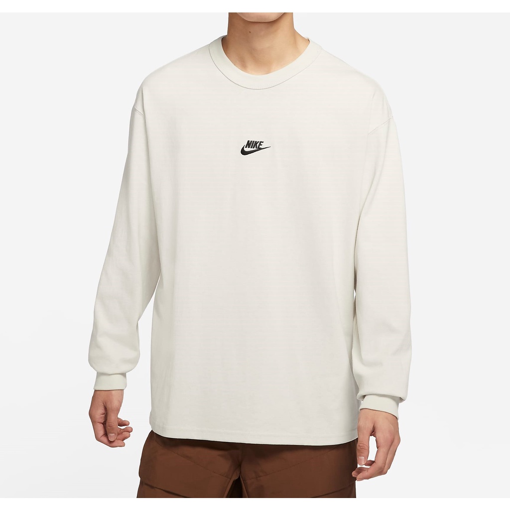 現貨-NIKE 上衣 長袖上衣 男款 米 AS M NSW PREM ESSNTL SUST LS DO7391-072