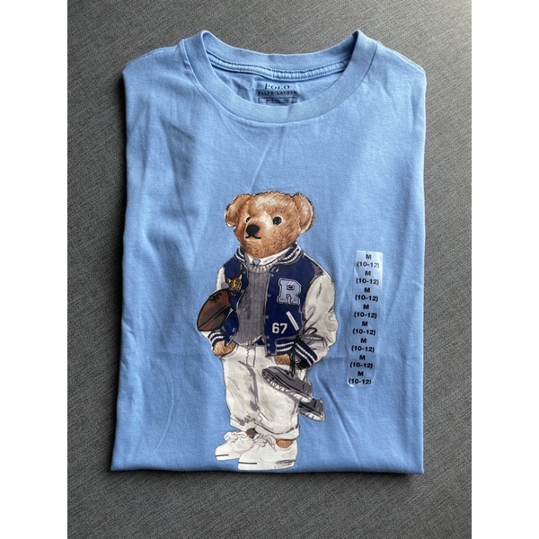 美國購入 代購 現貨 POLO Ralph Lauren 小熊 Polo Bear 熊熊 短袖 圓領 T恤 棉T 藍色