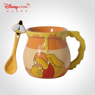 (現貨)[Disney] 上海迪士尼 米奇/米妮/維尼熊 3D立體 馬克杯 附蓋子 瑪麗貓杯子帶湯勺