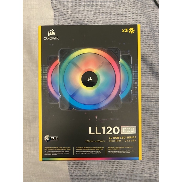 海盜船 Corsair LL120 黑色 三風扇含控制器