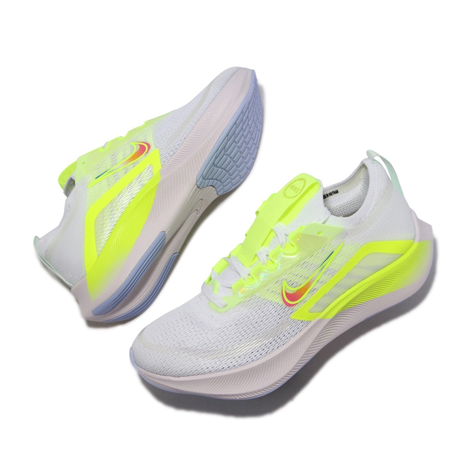 𝓑&amp;𝓦 現貨 免運 Nike Zoom Fly 4 PRM 女鞋 跑鞋 白 螢光黃 DN2658101
