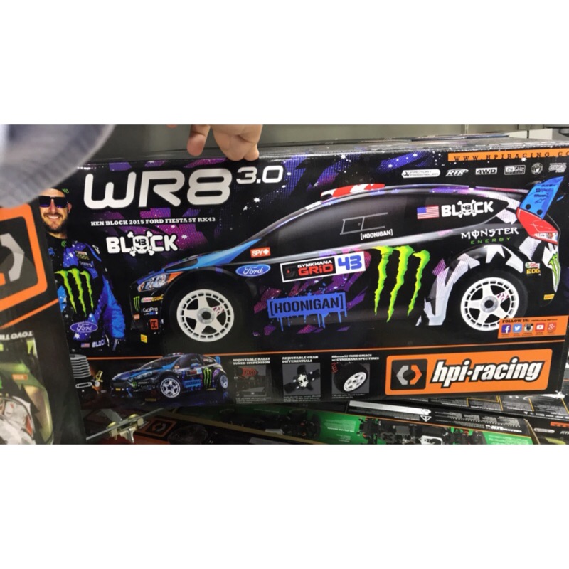 創億rc 現貨hpi 19新款變色車殼wr8 3 0 Ken Block Gymkhana 1 8引擎房車rtr版 蝦皮購物