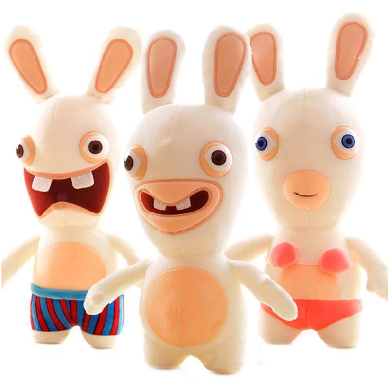 兔子玩偶 布偶 毛絨玩具 人偶 玩偶 兒童玩具 遊戲周邊毛絨玩具瘋狂的兔子公仔雷曼兔齙牙兔公仔可愛小兔子娃娃搞怪