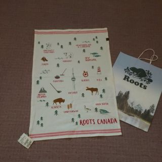 全新 ROOTS 超可愛 復古 加拿大 地標 動物 logo 桌巾 大桌巾 ❤oohlala❤