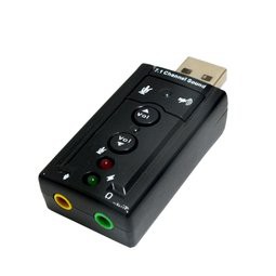 售價150 USB 2.0 7.1聲道外接式音效卡 支援WINDOWS XP/WIN7/WIN8/WIN10