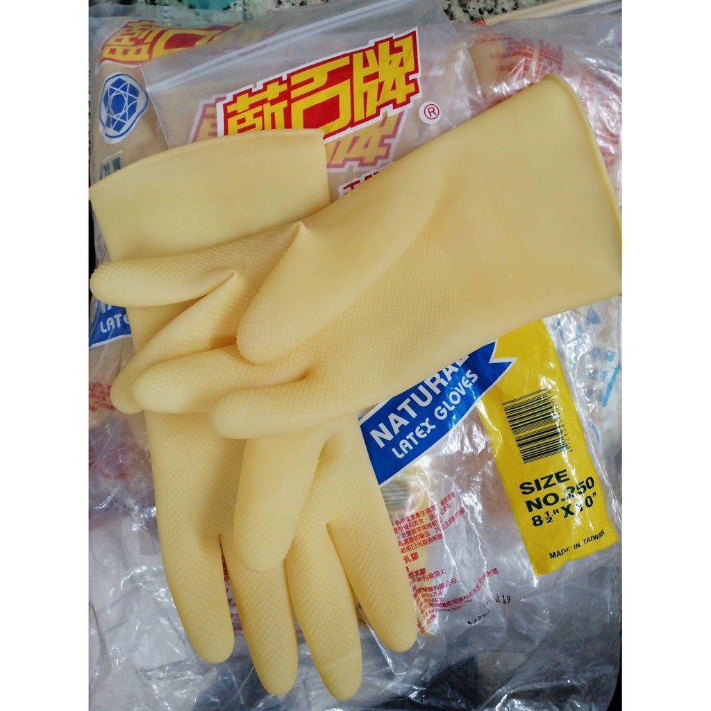 加厚耐用款 8.5"X10" 一雙/35元 橡膠手套 工業用手套 加大款洗碗手套 乳膠手套 清潔手套 漁濃業用 多種尺寸