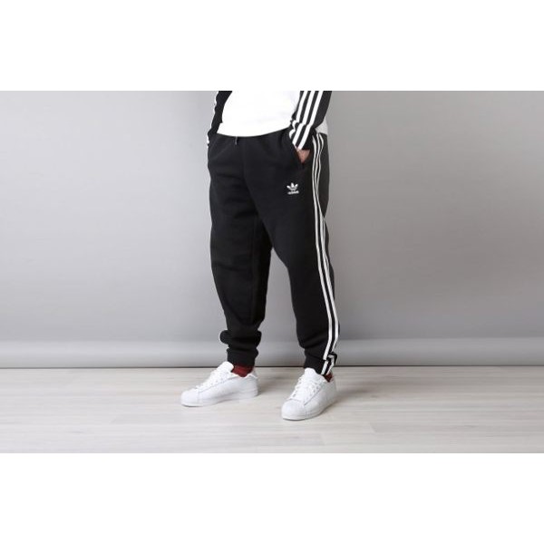 adidas 3-Stripes Sweat Pants 黑色棉褲縮口褲三線褲CW2981 | 蝦皮購物