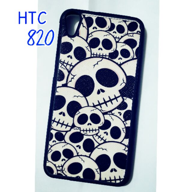 HTC 820黑白Q版骷髏手機殼