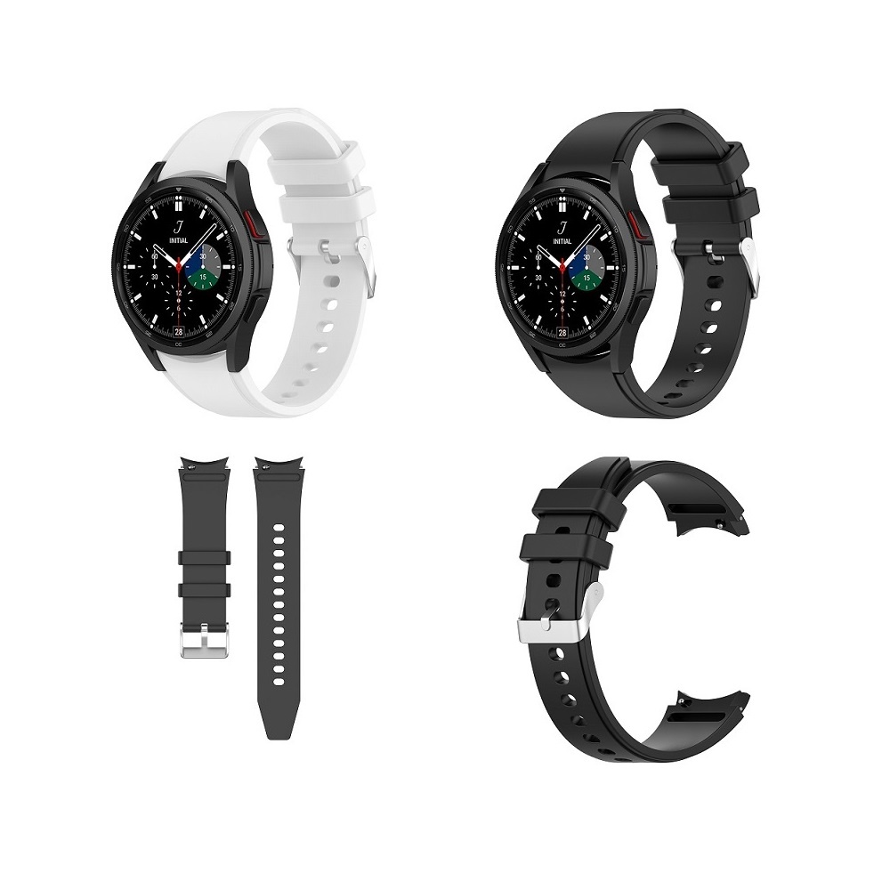 【矽膠錶帶】三星 Galaxy Watch5 Pro 45mm R920 R925 錶帶寬度20mm 銀色圓扣防刮