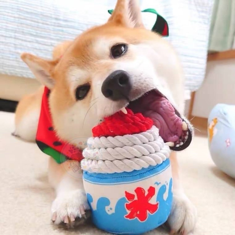 日本狗狗耐咬冰淇淋甜筒造型玩具 拍照道具 耐咬玩具 球球玩具 球類