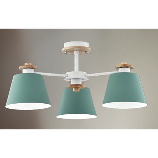(Lightshow) 吸頂式燈具 藝術 E27*3 馬卡龍色系 原木